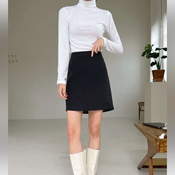 A-Line Black Skirt - Picture 1 of 6